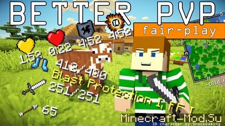 Скачать мод Better PvP "Fair-Play" для Майнкрафт 1.8