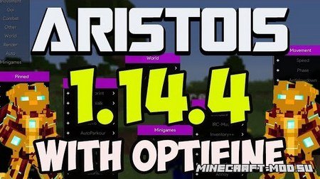 Чит Aristois для Minecraft 1.14.4