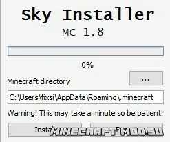 Чит Sky Hacked Client для Майнкрафт 1.8 - Скриншот 1