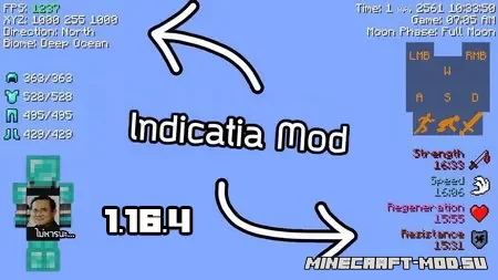 Скачать Indicatia Mod для Майнкрафт 1.16.4